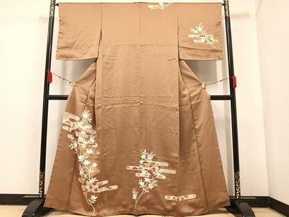 平和屋着物●訪問着 エ霞枝花文 金彩 正絹 逸品 未使用 AABA3833ph