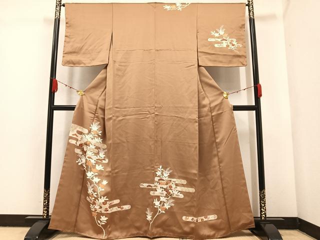 平和屋着物●訪問着 エ霞枝花文 金彩 正絹 逸品 未使用 AABA3833ph