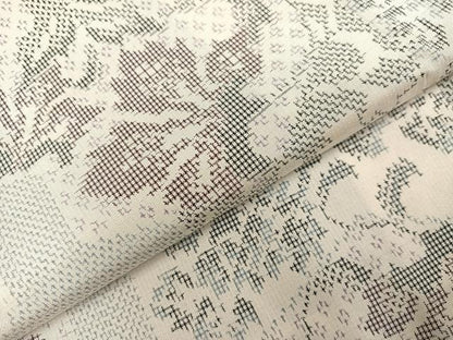 平和屋着物●上質な紬 枝花文 正絹 逸品 AABA3839ph