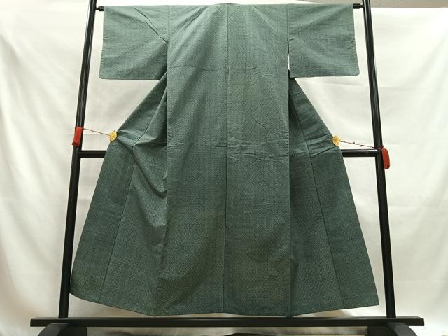 平和屋着物■上質な紬　幾何学文　正絹　逸品　AABA4060mf