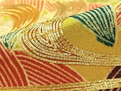 平和屋着物■豪華黒留袖　駒刺繍　笹の葉文　金彩　正絹　逸品　AABA4061mf