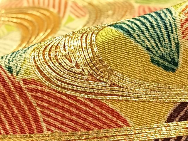 平和屋着物■豪華黒留袖　駒刺繍　笹の葉文　金彩　正絹　逸品　AABA4061mf
