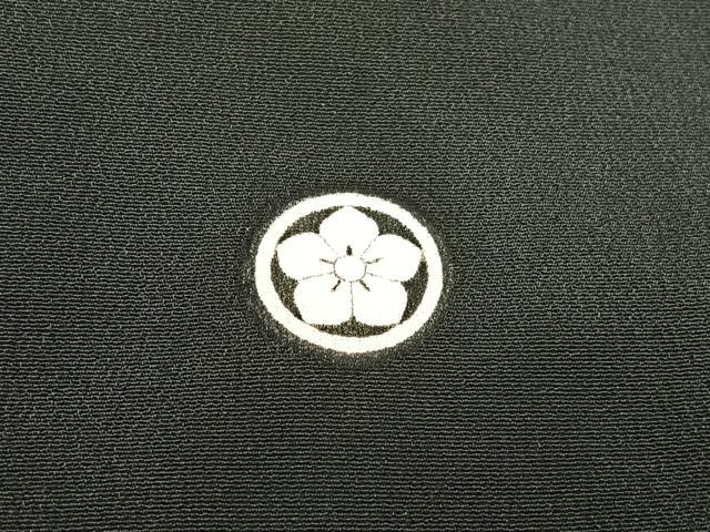 平和屋着物■豪華黒留袖　刺繍　花鳥文　金銀糸　金彩　正絹　逸品　AABA4205mf