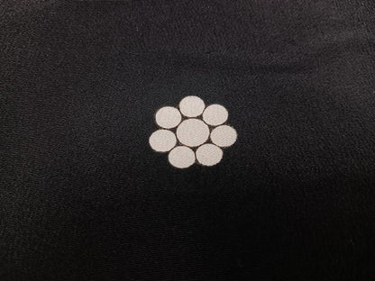 平和屋着物●豪華黒留袖 飛鶴草花文 暈し染め 正絹 逸品 AABA4293ph
