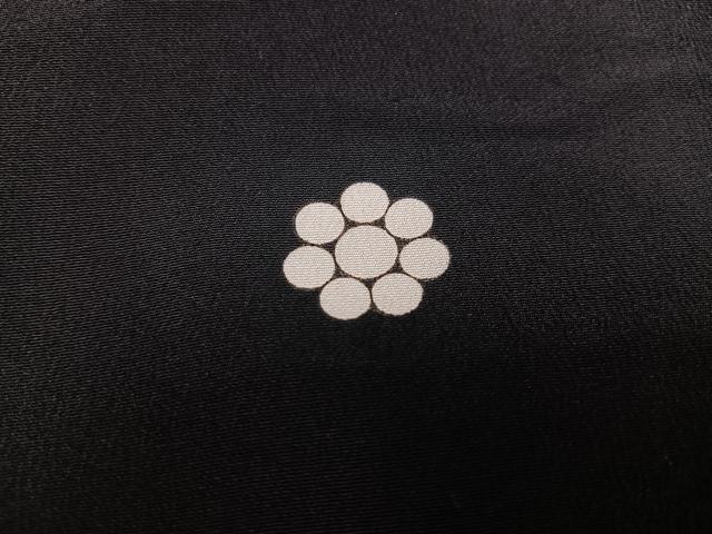平和屋着物●豪華黒留袖 飛鶴草花文 暈し染め 正絹 逸品 AABA4293ph