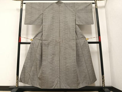 平和屋着物●上質な紬 霞文 正絹 逸品 AABA4306ph