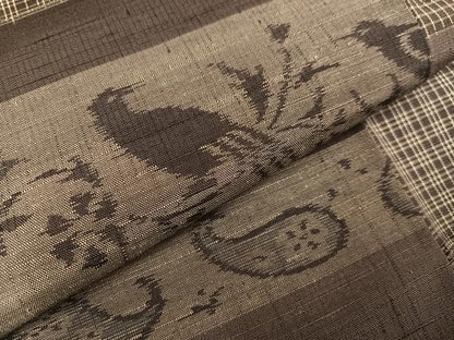 平和屋着物●上質な紬 花鳥文 正絹 逸品 AABA4327ph