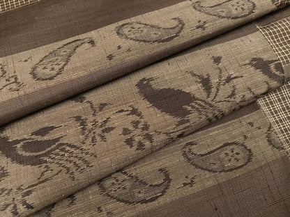 平和屋着物●上質な紬 花鳥文 正絹 逸品 AABA4327ph