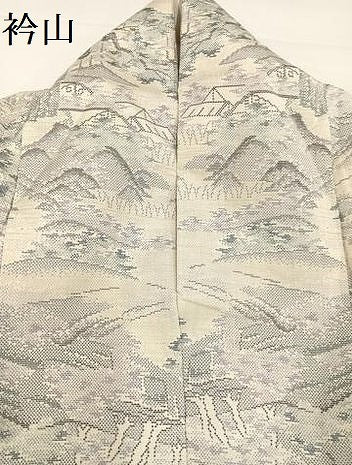平和屋着物●本場大島紬 白大島 カタス9マルキ 風景樹林文 正絹 逸品 AABA4335ph
