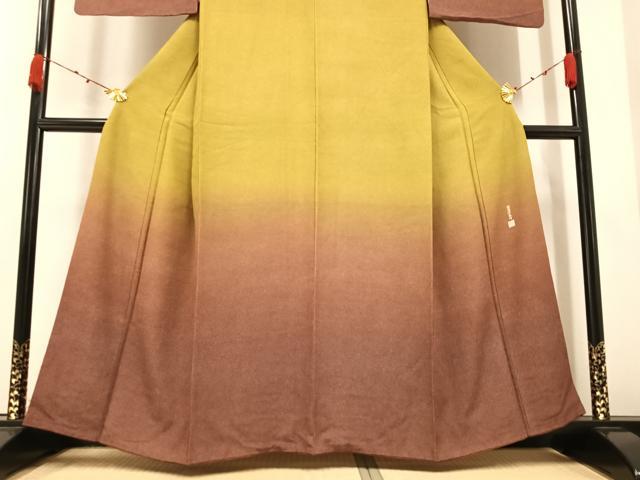 平和屋着物●江戸小紋 訪問着 作家物 池田深光 鮫小紋柄 正絹 逸品 AABA4346ph