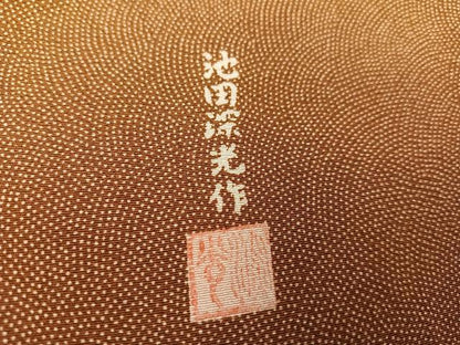 平和屋着物●江戸小紋 訪問着 作家物 池田深光 鮫小紋柄 正絹 逸品 AABA4346ph