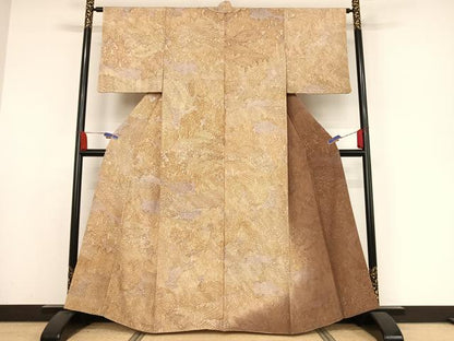 平和屋着物●訪問着　切嵌文様　暈し染め　正絹　逸品　AABA4442np