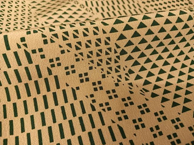 平和屋着物●上質な小紋 幾何学文様 正絹 逸品 AABA4453np