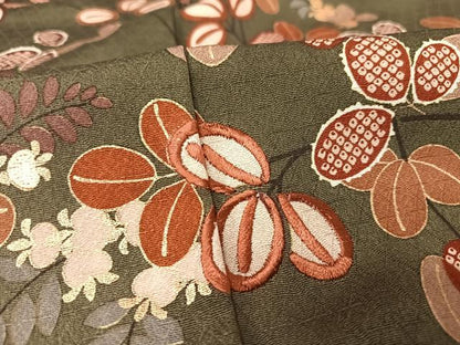 平和屋着物●訪問着 笹と萩 暈し染め 金彩 正絹 逸品 AABA4473np