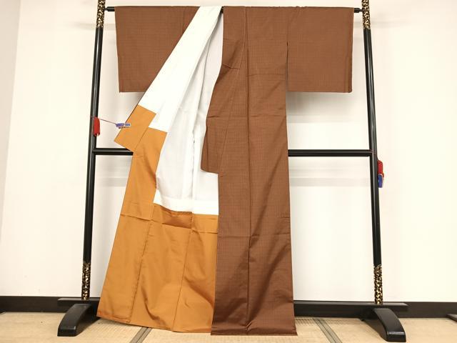 平和屋着物●上質な紬 縞 正絹 逸品 未使用 AABA4476np