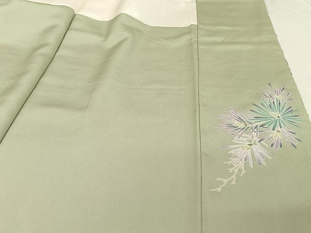 平和屋着物●豪華色留袖 友禅 作家物 梅松飛鶴文 暈し染め 正絹 逸品 AABA4477np