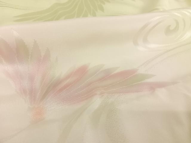 平和屋着物●振袖用長襦袢　無双仕立て　五彩ぼかし　流水花地紋　暈し染め　半衿刺繍　正絹　逸品　未使用　AABA4507np