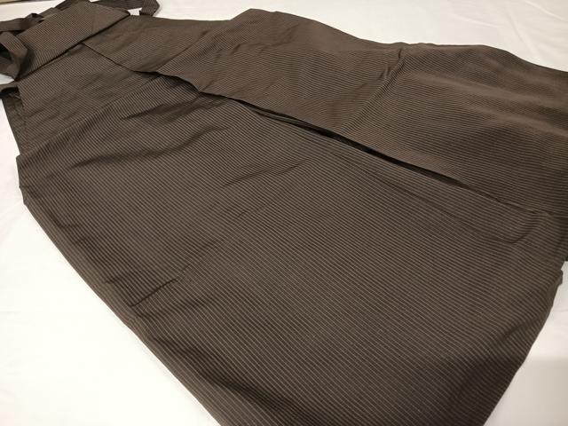 平和屋着物●男性　馬乗り袴　縞　高島屋扱い　正絹　逸品　AABA4533np