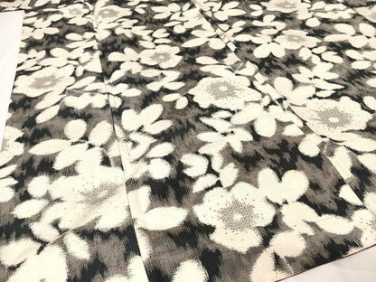 平和屋着物●上質な紬　花尽くし　正絹　逸品　AABA4535np