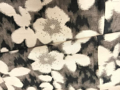 平和屋着物●上質な紬　花尽くし　正絹　逸品　AABA4535np