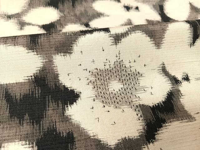 平和屋着物●上質な紬　花尽くし　正絹　逸品　AABA4535np