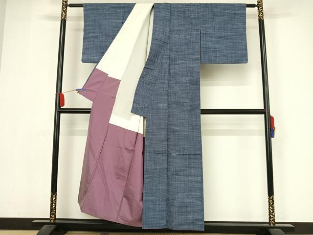 平和屋着物●上質な紬 縞 正絹 逸品 AABA4540np