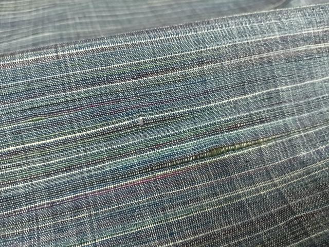 平和屋着物●上質な紬 縞 正絹 逸品 AABA4540np