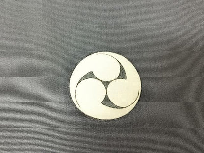 平和屋着物●男性　色紋付　薄花色　正絹　逸品　AABA4547np