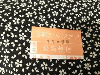 平和屋着物●本場黄八丈　平織　縞　正絹　逸品　AABA4552np
