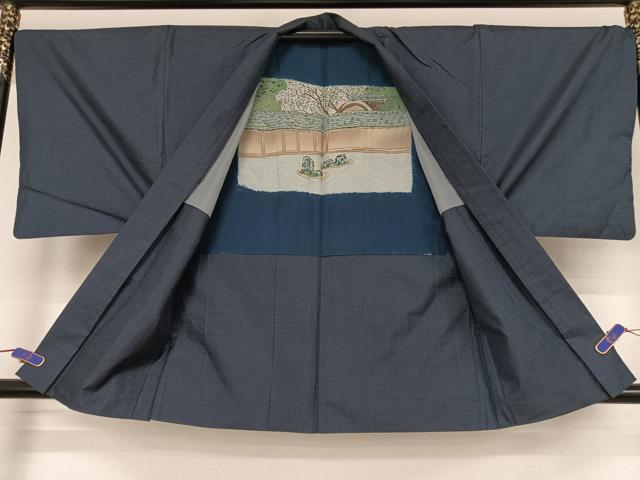 平和屋着物●男性 本場大島紬 アンサンブル 100亀甲 総詰め 正絹 逸品 AABA4554np