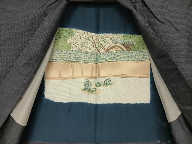 平和屋着物●男性 本場大島紬 アンサンブル 100亀甲 総詰め 正絹 逸品 AABA4554np