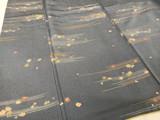 平和屋着物●上質な小紋 吹寄せ文 金彩 鬼しぼ縮緬 正絹 逸品 AABA4560np