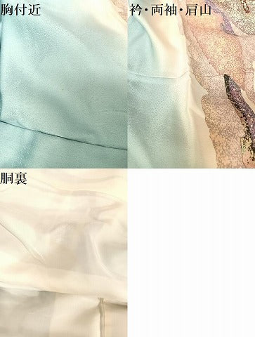 平和屋着物●中嶋博司　訪問着　抽象文様　金彩　正絹　逸品　AABA4562np