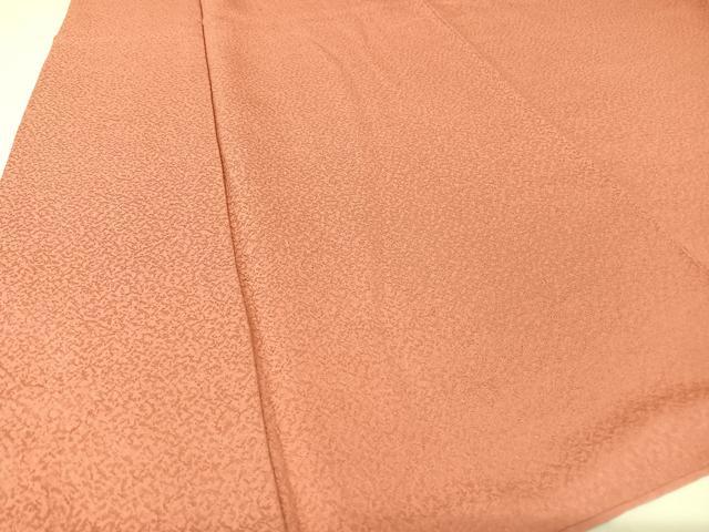 平和屋着物●上質な色無地 紋意匠 甚三紅色 正絹 逸品 AABA4573np