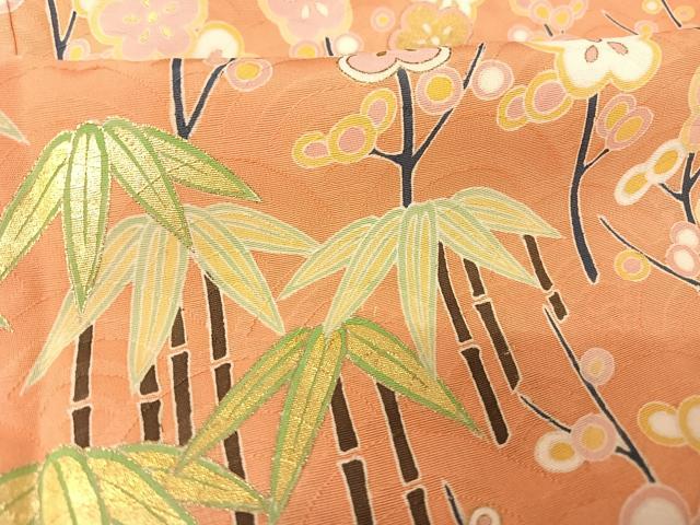 平和屋着物●訪問着　友禅　梅竹　金彩　正絹　逸品　AABA4575np