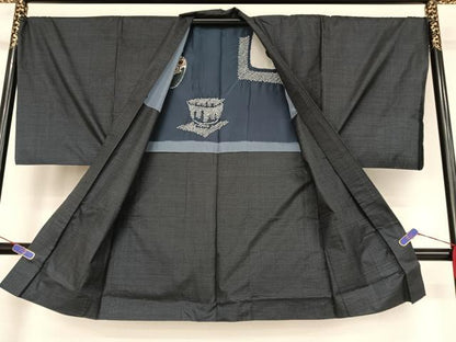 平和屋着物●男性 本場大島紬 アンサンブル 100亀甲 総詰め 正絹 逸品 AABA4578np