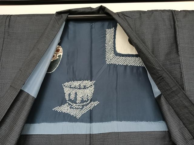 平和屋着物●男性 本場大島紬 アンサンブル 100亀甲 総詰め 正絹 逸品 AABA4578np