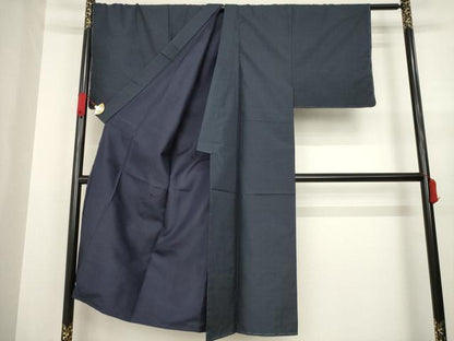平和屋着物●男性　本場大島紬　アンサンブル　格子　正絹　逸品　AABA4603ck