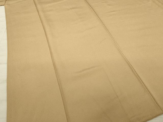 平和屋着物●上質な色無地　作家物　柴染色　正絹　逸品　AABA4613ck