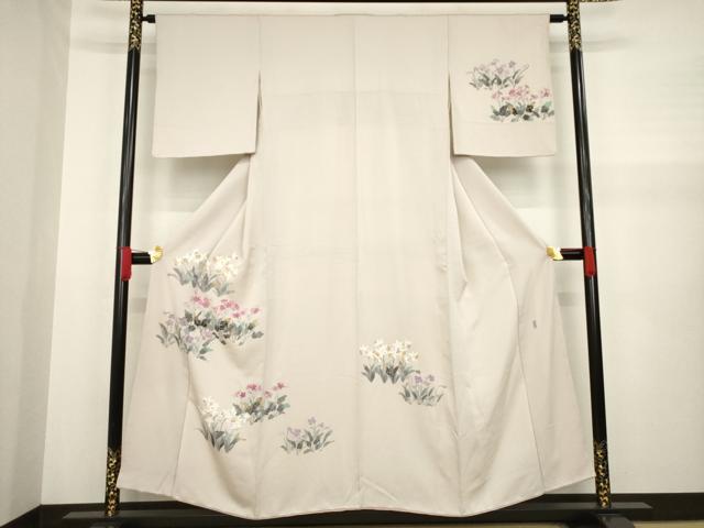 平和屋着物●訪問着 友禅作家物 草花文 正絹 逸品 AABA4616ck