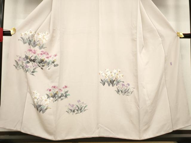 平和屋着物●訪問着 友禅作家物 草花文 正絹 逸品 AABA4616ck