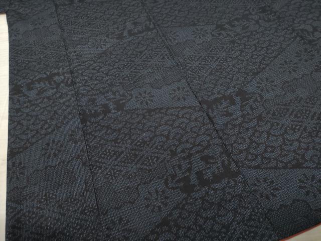 平和屋着物●結城紬 80亀甲 吉祥文 正絹 逸品 AABA4618ck