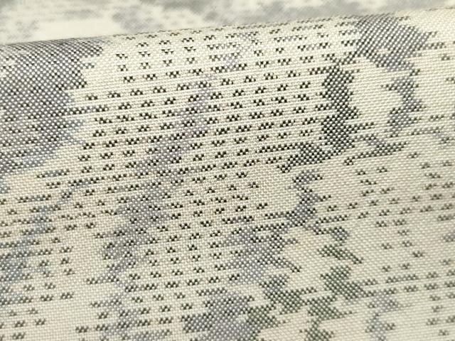 平和屋着物●本場大島紬 白大島 流水文 正絹 逸品 AABA4634ck