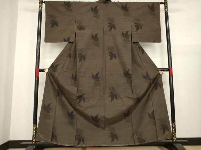 平和屋着物●上質な紬 舞蝶文 正絹 逸品 未使用 AABA4636ck