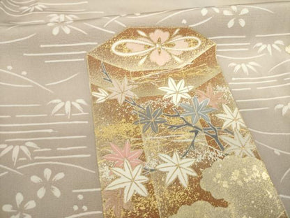 平和屋着物●豪華色留袖 駒刺繍 貝桶花文 金彩 正絹 逸品 AABA4637ck