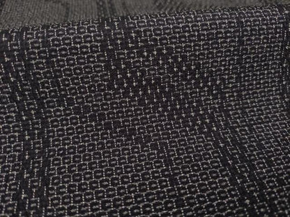 平和屋着物●本塩沢 110亀甲 幾何学文 正絹 逸品 AABA4638ck
