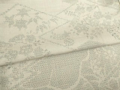 平和屋着物●結城紬 100亀甲 松皮菱吉祥花文 正絹 逸品 AABA4642ck