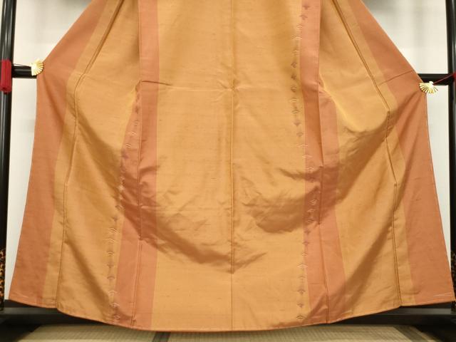 平和屋着物●上質な紬 青海波間道 正絹 逸品 AABA4647ck