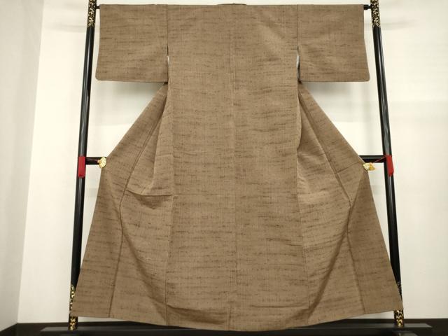 平和屋着物●上質な紬 霞文 正絹 逸品 AABA4653ck