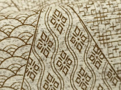 平和屋着物●上質な小紋 紬地 切嵌文 正絹 逸品 AABA4664ck